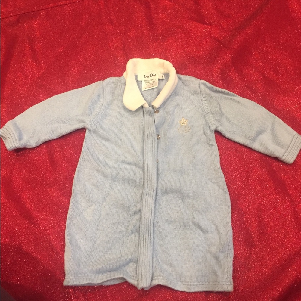 Authentic Baby Dior cardigan/knit Coat; 6 months